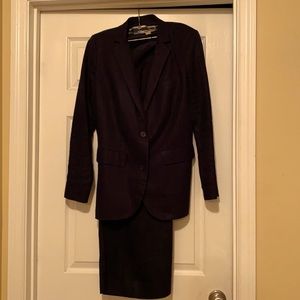 Micheal Kors, 2 piece,navy blue  pants and blazer, linen suit
